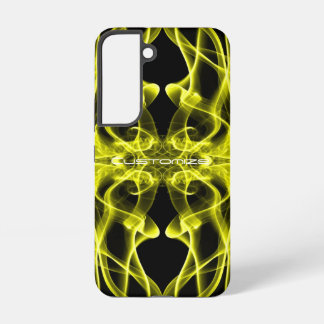 Custom Name Yellow Smoke Symmetrical Black Samsung Galaxy Case