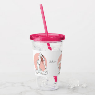 Custom name Yoga Woman tumblers