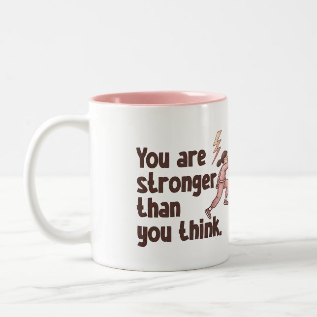 Custom Name You Are Stronger Than You Think Mug (Left)