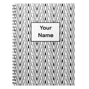 Custom Name Zig Zag Spiral Photo Notebook