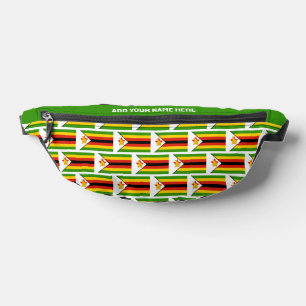Custom Name ZIMBABWE FLAG Bum Bags