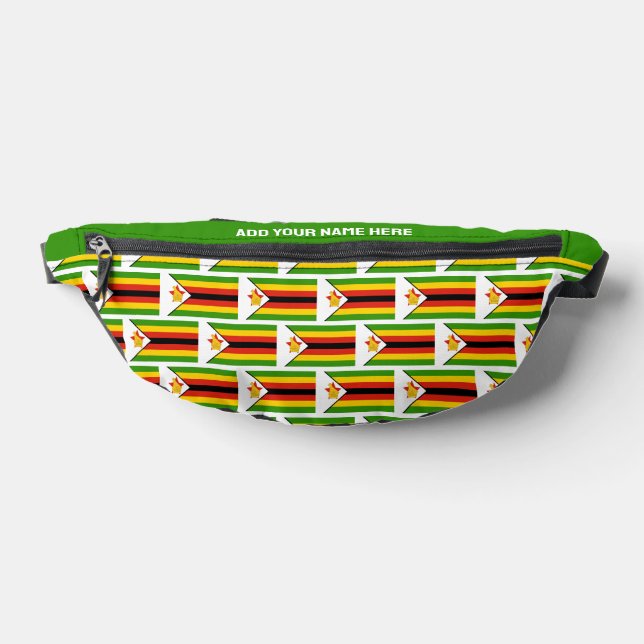 Custom Name ZIMBABWE FLAG Bum Bags (Lay Down)