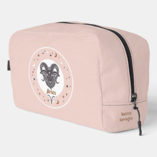 Custom Name Zodiac Sign Aries Dopp Kit