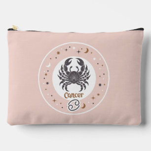 Custom Name Zodiac Sign Cancer Accessory Pouch