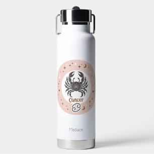 Custom Name Zodiac Sign Cancer Water Bottle