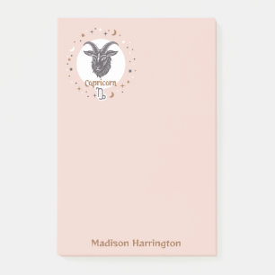 Custom Name Zodiac Sign Capricorn Post-it Notes