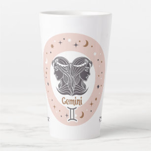 Custom Name Zodiac Sign Gemini Latte Mug