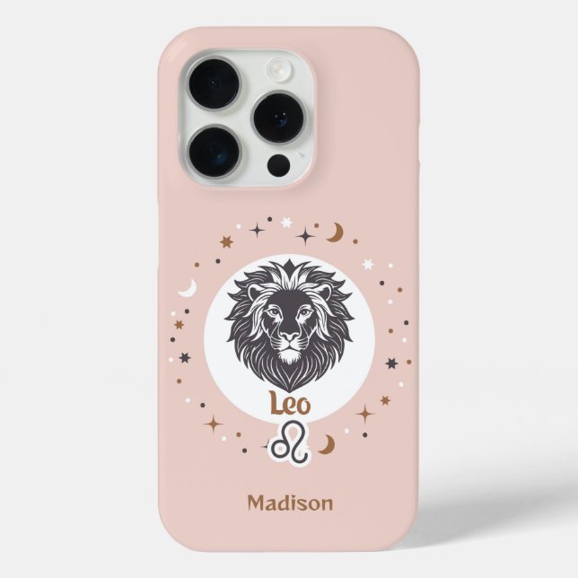 Custom Name Zodiac Sign Leo Case-Mate iPhone Case (Back)