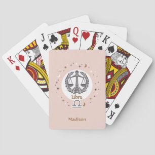 Custom Name Zodiac Sign Libra Playing Cards