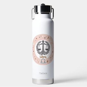Custom Name Zodiac Sign Libra Water Bottle