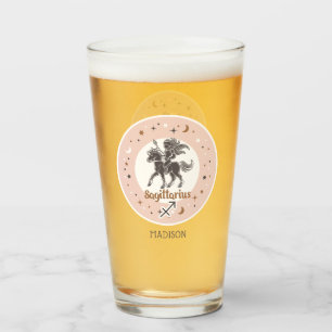 Custom Name Zodiac Sign Sagittarius Glass