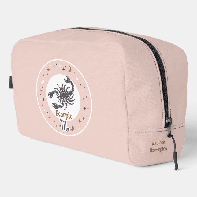 Custom Name Zodiac Sign Scorpio Dopp Kit (Right Corner)