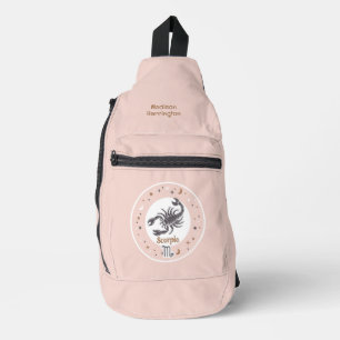 Custom Name Zodiac Sign Scorpio Sling Bag