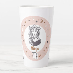 Custom Name Zodiac Sign Virgo Latte Mug