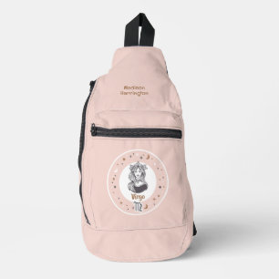 Custom Name Zodiac Sign Virgo Sling Bag
