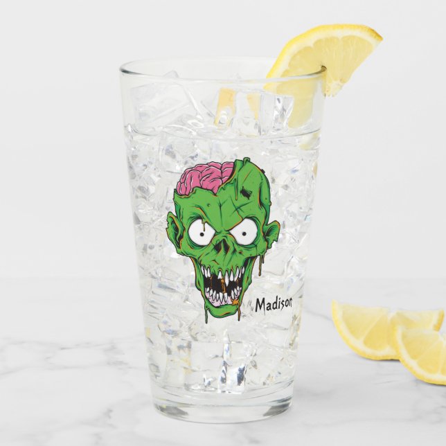 Custom name Zombie pint glass (Back Ice)