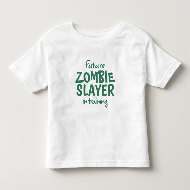 Custom name Zombie Slayer clothing Toddler T-Shirt (Front)