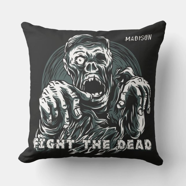 Custom name Zombie throw pillows (Front)