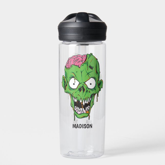 Custom name Zombie Water Bottle (Front)