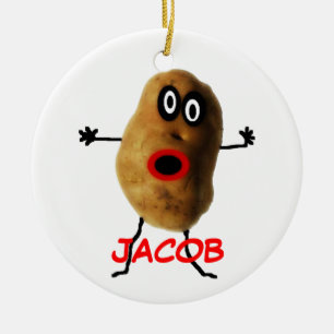 Custom Named Potato Cartoon Ceramic Tree Decoration