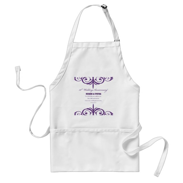 Custom Names, 50th Wedding Anniversary to Couple Standard Apron (Front)