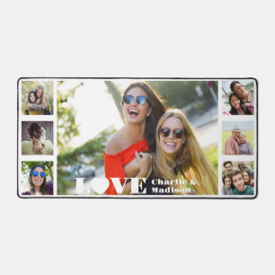Custom Names and Photos LOVE Desk Mat