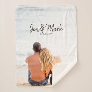 Custom Names and Year    Stolen Moments Sherpa Blanket