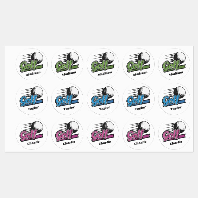 Custom Names Golf (Sheet)