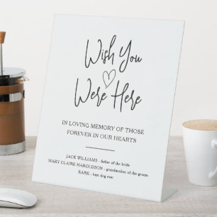 Custom Names Memorial In Loving Memory Wedding Pedestal Sign