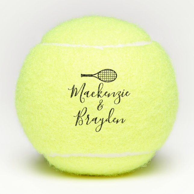 Custom Names on Personalised Tennis Balls (Front)