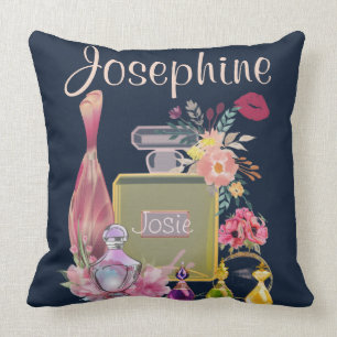 Custom Names Perfume bottles reverse pattern Cushion