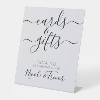 Custom Names Personalised Cards & Gifts Wedding Pedestal Sign