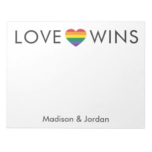 Custom Names Rainbow LOVE Notepad