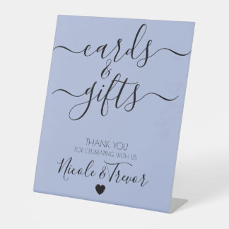 Custom Names Simple Calligraphy Cards & Gifts Pedestal Sign