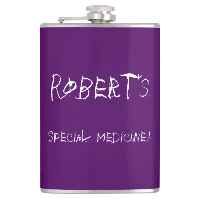 Custom Name's Special Medicine flacnt Hip Flask (Front)