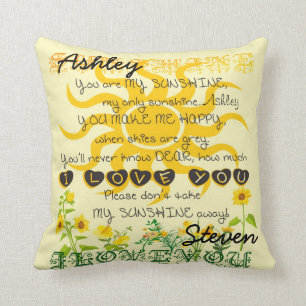 Custom Names Sunshine Gift Cushion