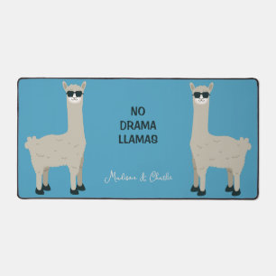 Custom Names, Text & Colour Cool Llamas Desk Mat