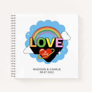 Custom Names / Text "Love Is Love" Notebook