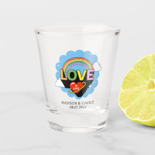 Custom Names / Text "Love Is Love" Shot Glass