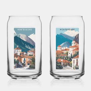 Custom Names & Text Montenegro Can Glass