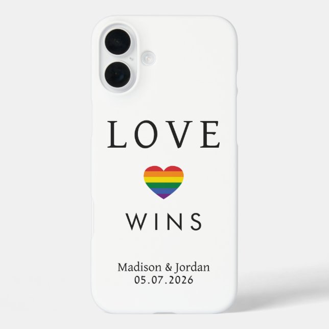 Custom Names / Text Rainbow LOVE Case-Mate iPhone Case (Back)