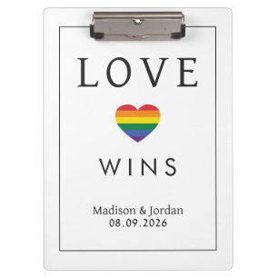 Custom Names / Text Rainbow LOVE Clipboard