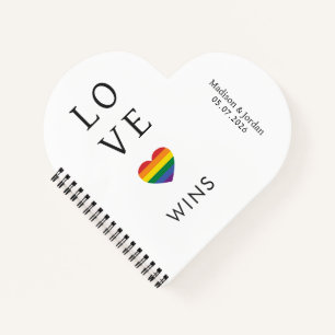 Custom Names / Text Rainbow LOVE Notebook