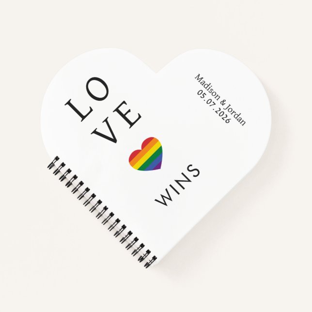 Custom Names / Text Rainbow LOVE Notebook (Front)