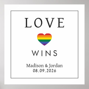 Custom Names / Text Rainbow LOVE Poster