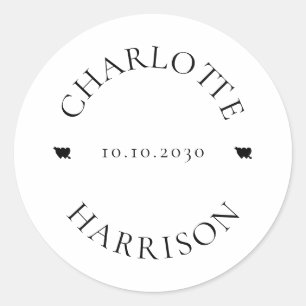 Custom names Wedding gift favour tag stickers