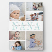 Custom "Nana" Grandchildren 6 Photo Collage Plaque (Front)