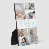 Custom "Nana" Grandchildren 6 Photo Collage Plaque (Side)