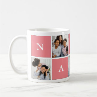 Custom Nanny Grandmother 5 Photo Collage Coffee Mug