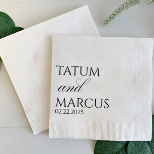 Custom Napkins, Wedding, Anniversary, Engagement Napkin